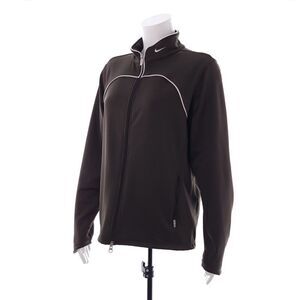 Nike Youth Girls Size L 12-14 Brown Long Sleeve Track Jacket